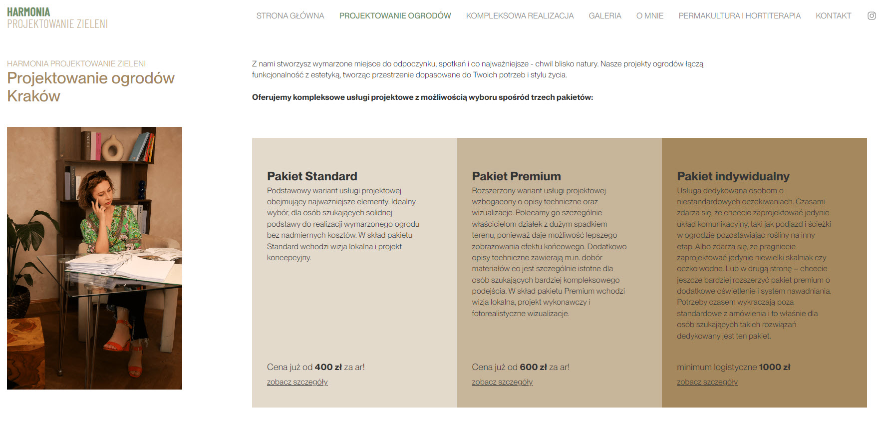 Projektowanie ogrodu na małej działce (do 300 m²) w Krakowie